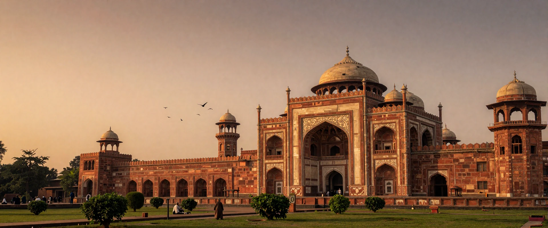 Lahore Fort and Badshahi Mosque at sunset showcasing Pakistani cultural heritage